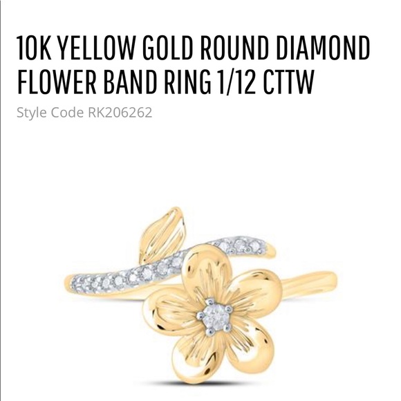 10k solid gold Real Diamond promise ring NOT CZ! - Picture 11 of 12